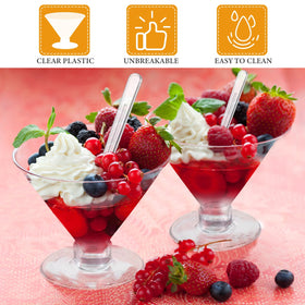 Yinkin stemless disposable cocktail cups, stackable for easy storage
