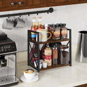 YINMIT coffee bar essentials setup organizes cups and creamers for a tidy station.