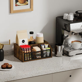 YINMIT coffee station organizer divider adjustment demonstrating customizable space