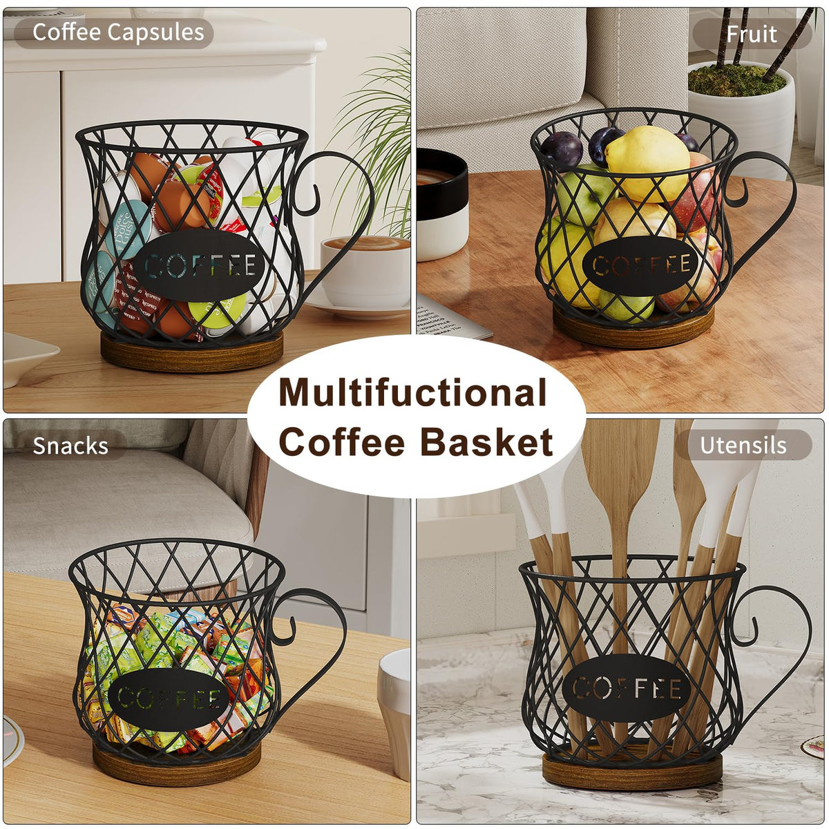 YINMIT K Cup Holder crafted from thick steel wire for durability.