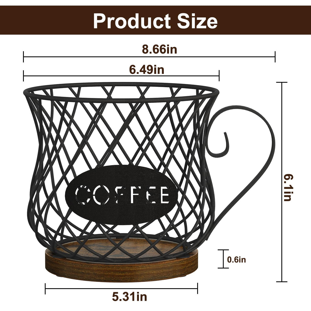 YINMIT K Cup Holder supports up to 35 capsules for high-capacity storage.