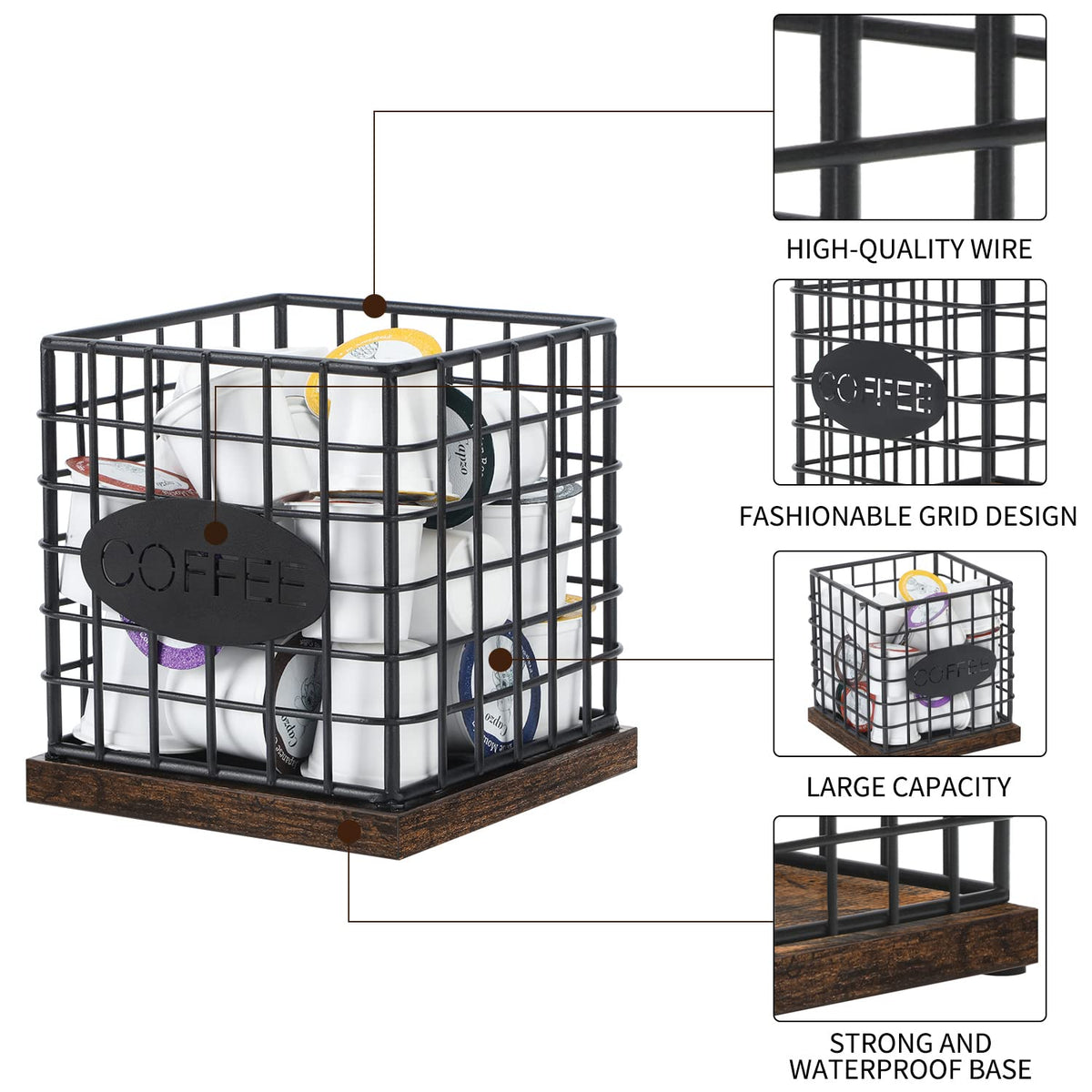 YINMIT K Cup Holder Organizer desk use demonstrates multi purpose workspace organization.