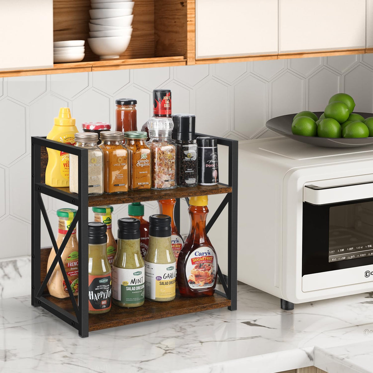 YINMIT mug storage top tier keeps daily drinkware neatly arranged.