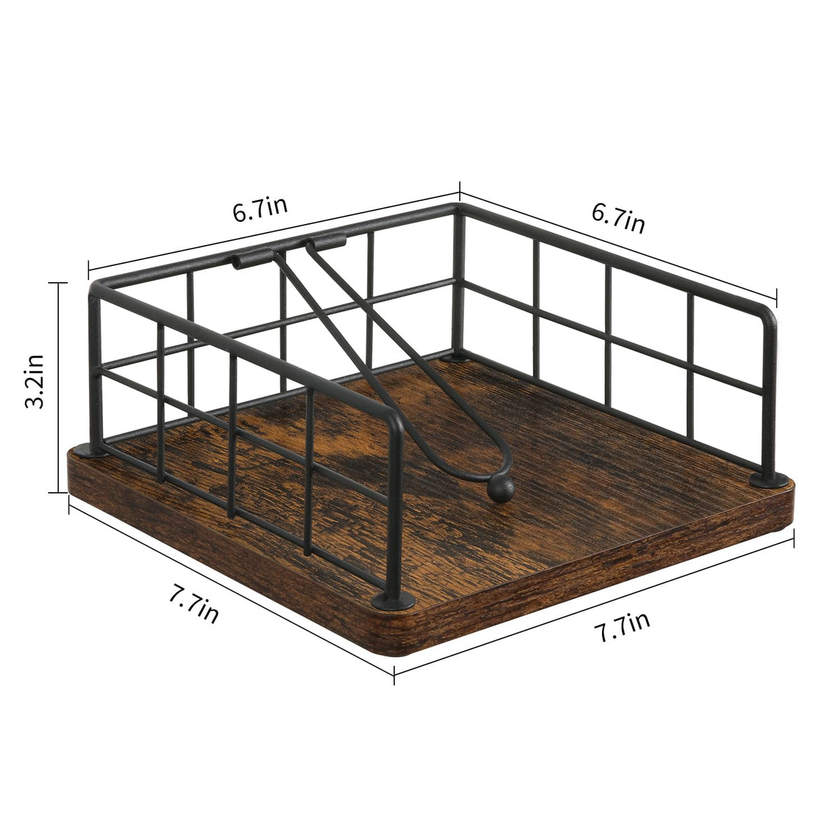 YINMIT rustic wood base provides stability and surface protection