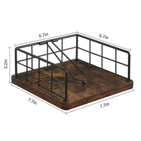 YINMIT rustic wood base provides stability and surface protection