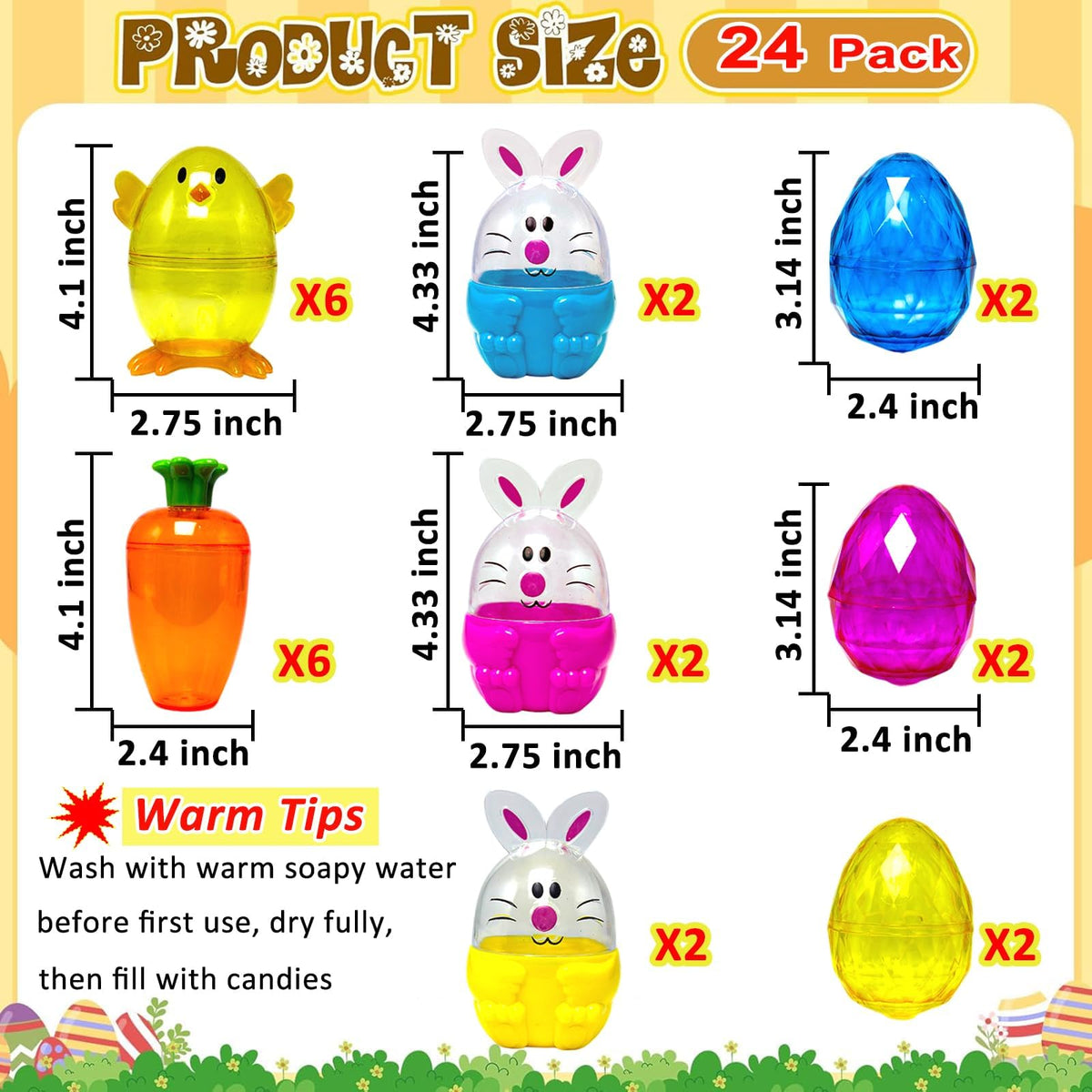YinNorth colorful Easter containers set enhances egg hunts and classroom prizes.