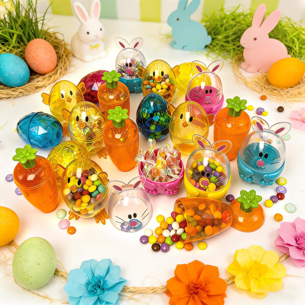 YinNorth Easter fillable bunny container ideal for small toys and treats.