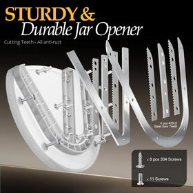 YIORTWO dual-serrated teeth grip lids securely for effortless opening.