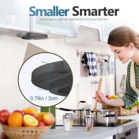 Under-cabinet mounting for space-saving YIORTWO opener