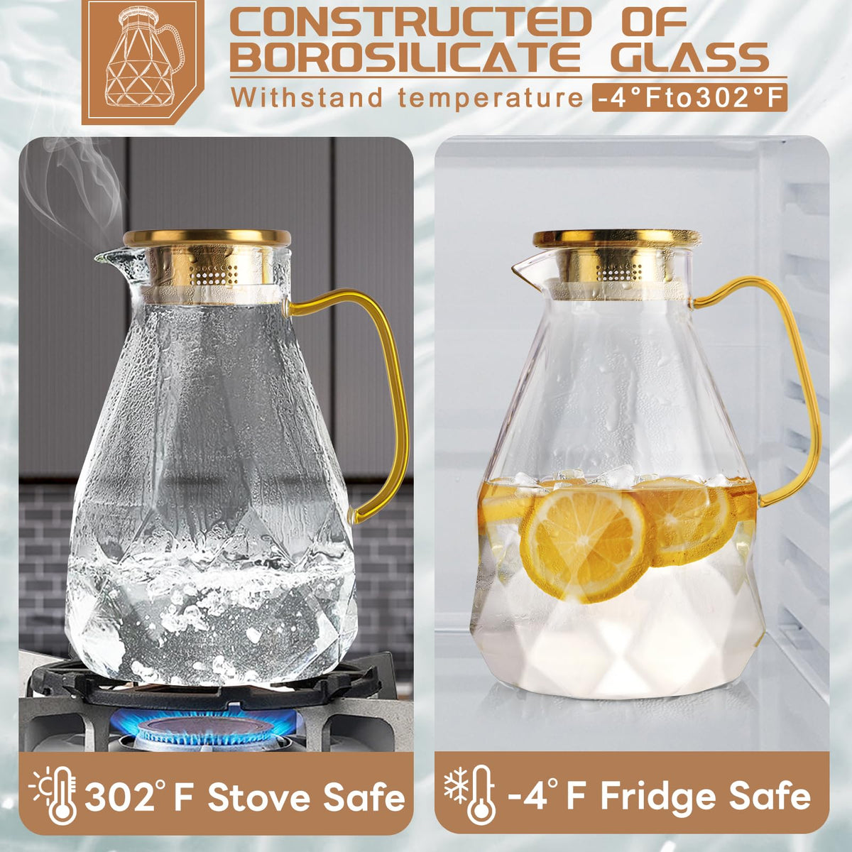 Yirilan anti-drip spout keeps countertops clean when serving iced tea.