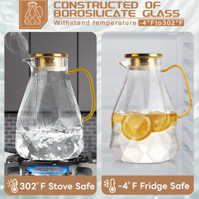 Yirilan anti-drip spout keeps countertops clean when serving iced tea.