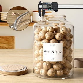 Dishwasher-safe glass jars; remove lid before cleaning.