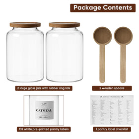 Included wooden spoons for clean, hygienic scooping.