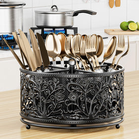 YIUKEA brushed metal countertop organizer with durable finish for long-lasting use