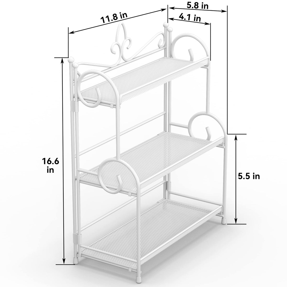 YIUKEA durable iron rack with powder coating resists moisture and rust