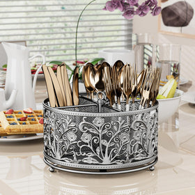 Yiukea floral-design sides add style while keeping the counter organized.