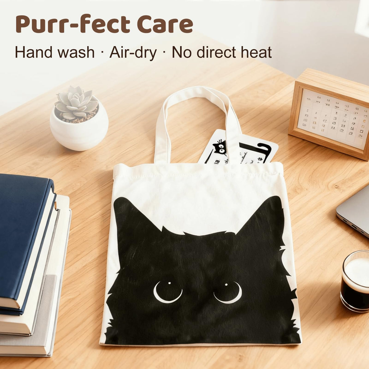 Yivona canvas tote is lightweight and easy to wash.