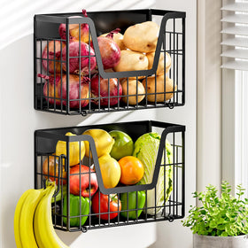 YIWANFW fridge magnetic shelf holding potato and onion for organized produce
