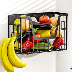 YIWANFW magnetic fridge shelf mounted on the side for organized pantry use.
