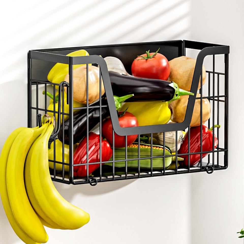 YIWANFW magnetic fridge shelf mounted on the side for organized pantry use.
