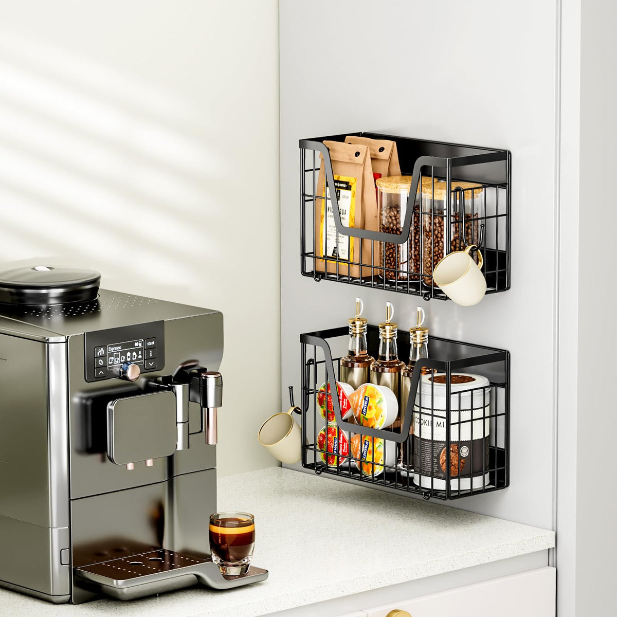 YIWANFW strong dual magnets with up to 30lb per basket capacity.