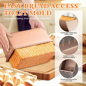 YIWSKJ non-stick coating bread pan ensures easy release and quick cleanup