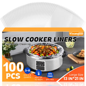 YixangDD slow cooker liners 13x21 protect pots and simplify cleanup for 3–8 quart vessels.