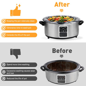 YixangDD compatible with oval and round slow cookers.