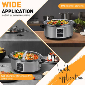 YixangDD liner fits 3-8 quart pots including oval and round.