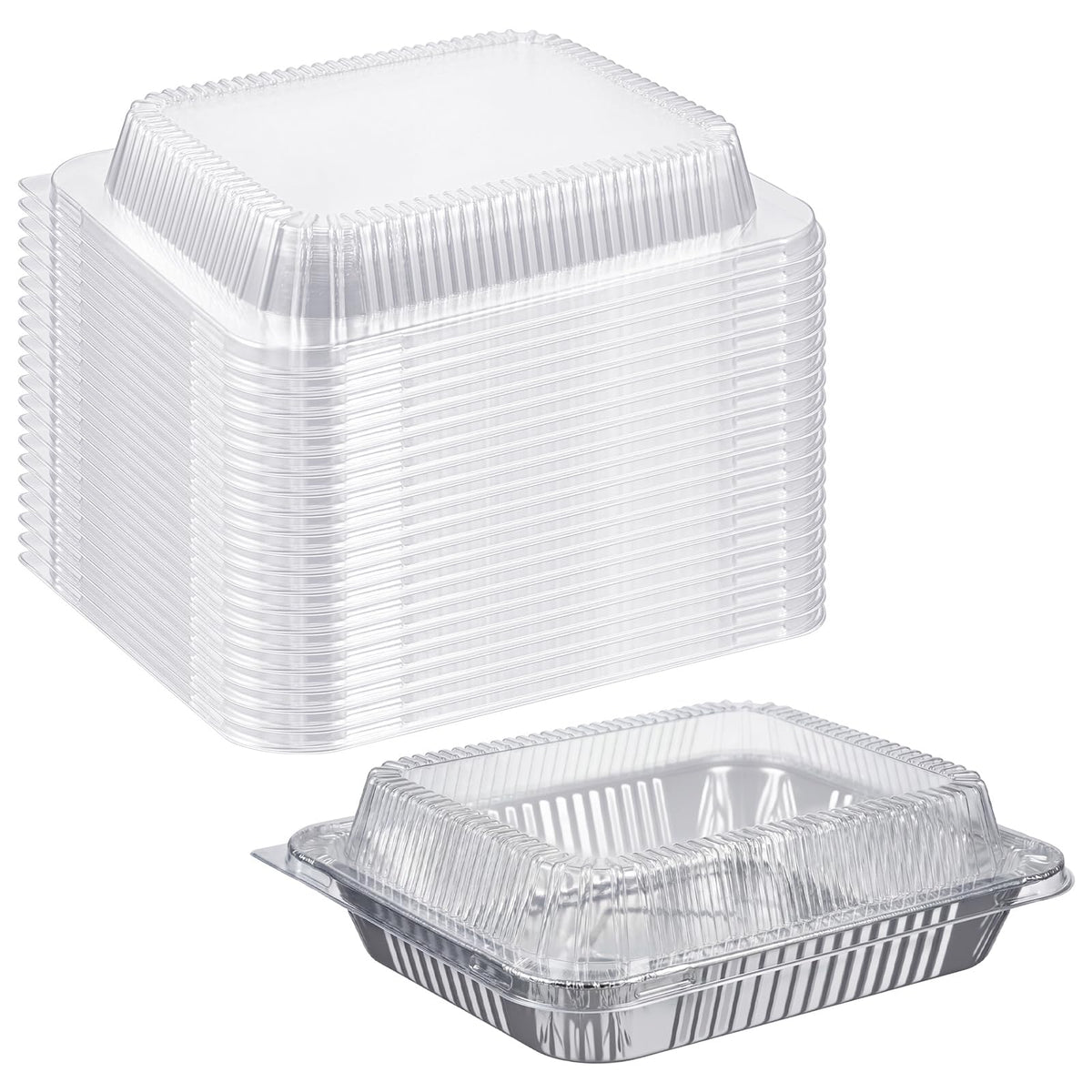 Yiyiring clear lid for 9x13 half-size pans with dome, preserves freshness.