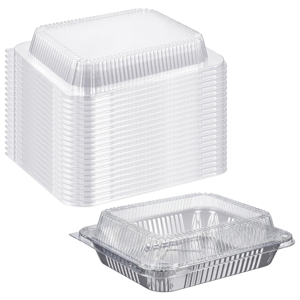 Yiyiring clear lid for 9x13 half-size pans with dome, preserves freshness.