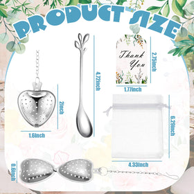 Yiyiring heart tea infuser with chain prevents losses in your cup