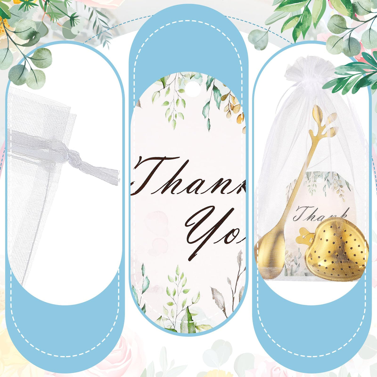 Yiyiring organza bag in gold for gifting
