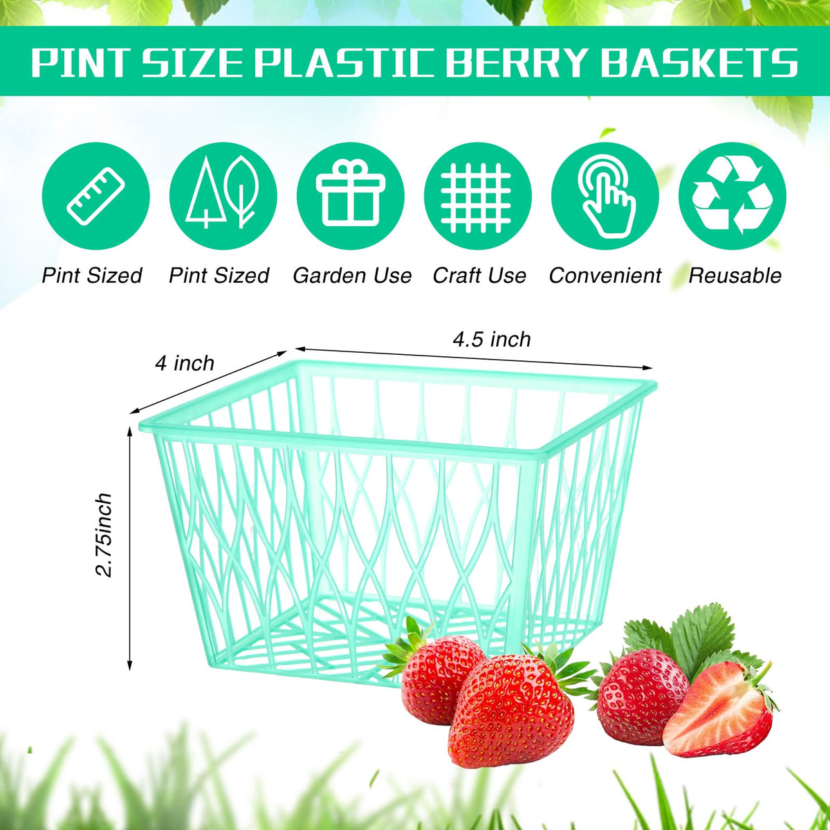 Yiyiring plastic storage basket for fruit and vegetables