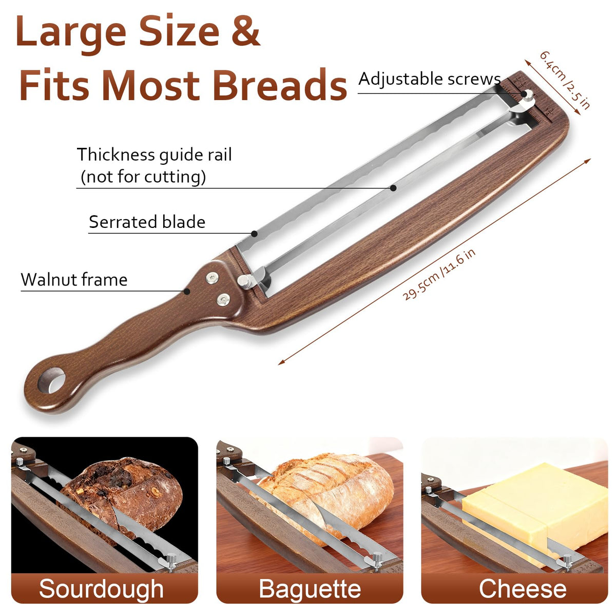 YIYOBEATFO adjustable thickness guide helps set exact slice thickness