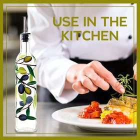 YIYUKODO airtight cap keeps oil and vinegar fresh and dust-free.