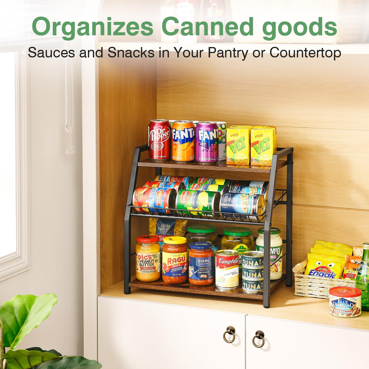 YIYYZI sturdy load-bearing unit holds bottles and cans reliably