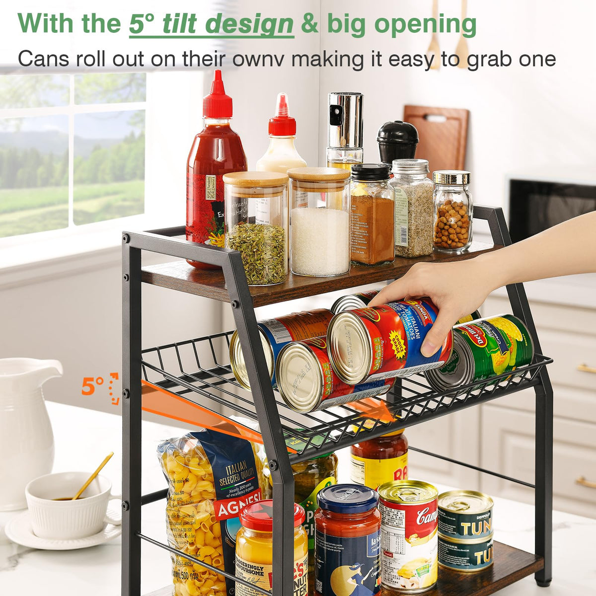 YIYYZI safety fence design ensures items stay secure on the back view