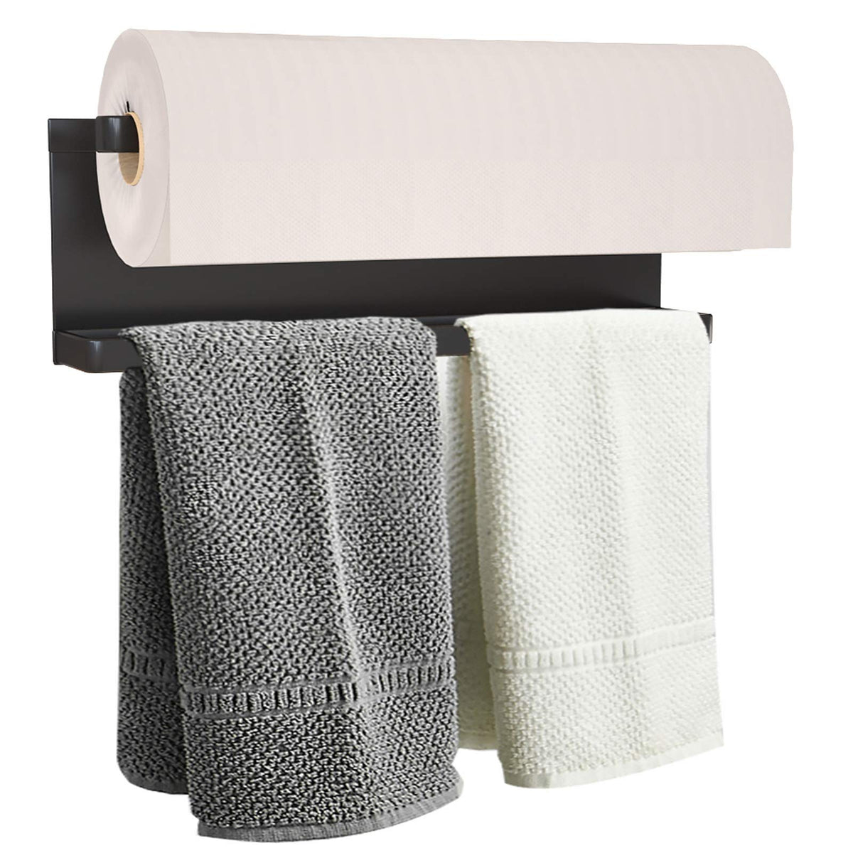 YJSMO magnetic towel holder on refrigerator for easy towel access