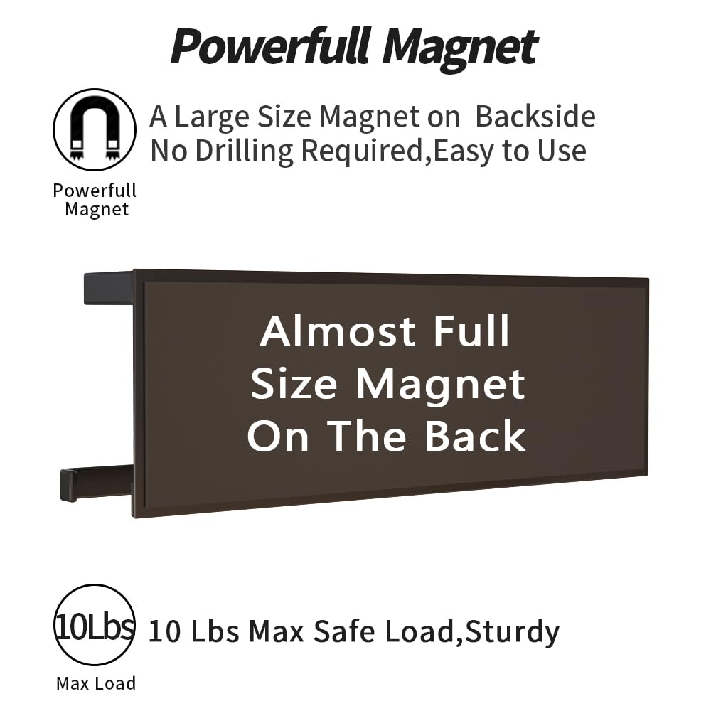 Sturdy black finish with thick magnets for durable use