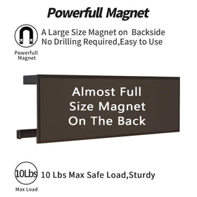 Sturdy black finish with thick magnets for durable use