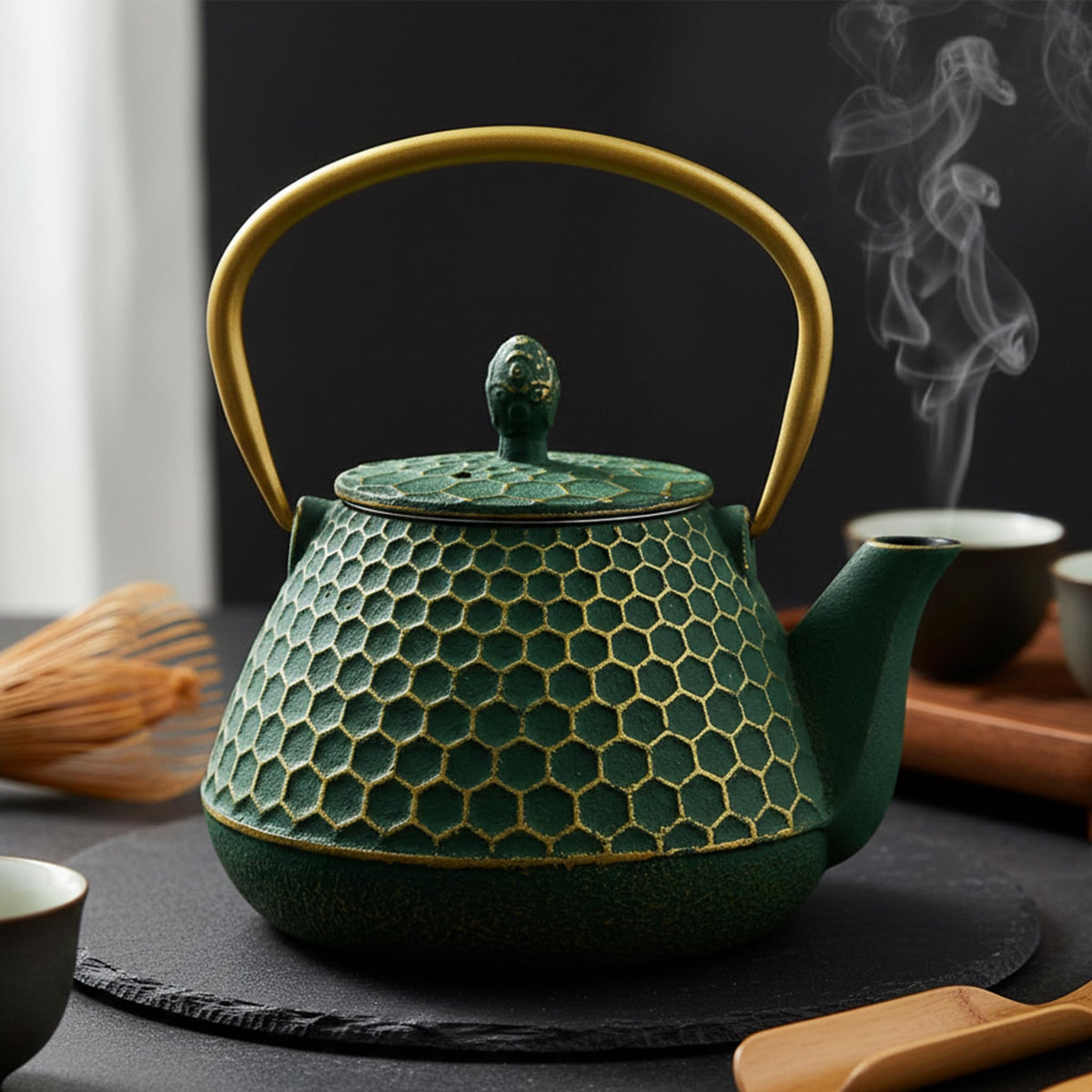 YJX enamel interior teapot makes cleaning quick and simple.