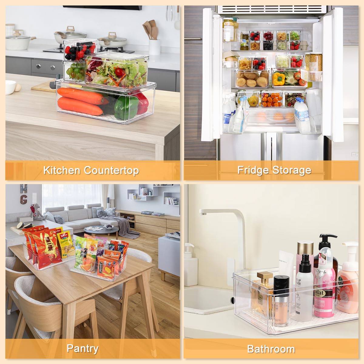 YKIOKE stackable design enhances kitchen storage and accessibility.