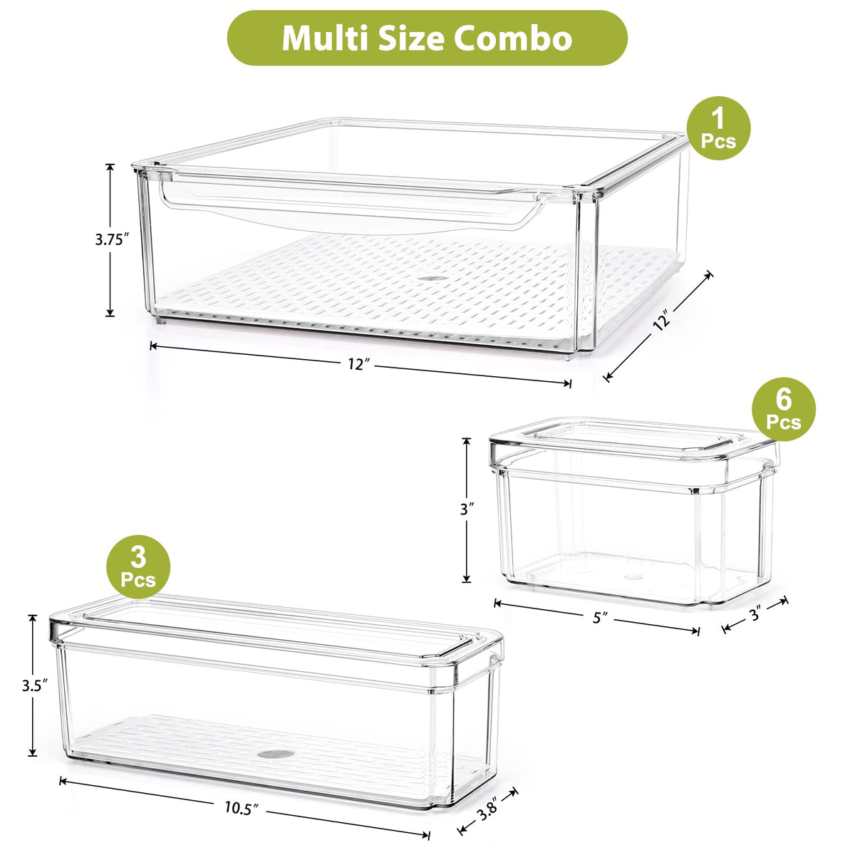 YKIOKE transparent kitchen bin makes contents easy to see.