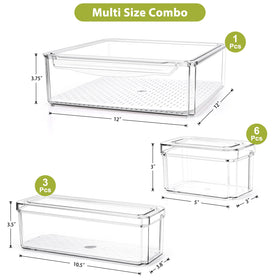 YKIOKE transparent kitchen bin makes contents easy to see.