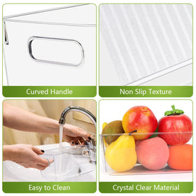 YKIOKE transparent fridge organizer helps see contents at a glance.
