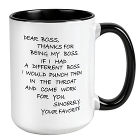 YKSINX Being Your Son-In-Law mug front view with bold print for gift impact