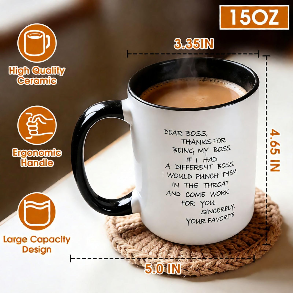 YKSINX Being Your Son-In-Law mug interior view highlighting ceramic quality