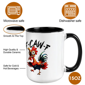 YKSINX ceramic mug with a comfortable handle for easy grip