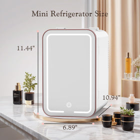 YLFU mini fridge operates quietly, ideal for bedrooms and offices.